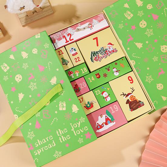 Рождественский адвент-календарь для заполнения 24-дневного обратного отсчета до Рождества Подарочный набор Пустые коробки для детей Игрушки Угощения