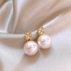 Elegant Zircon Pearl French Retro Luxury Earrings 2025