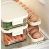 Egg Storage Box Egg Rolling Style Egg Holder For Refrigerator Double Layer Refrigerator Side Door Antidrop Kitchen Storage Box