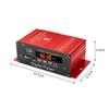 2-канальный 100 Вт + 100 Вт постоянного тока 12 В HIFI Аудиоусилитель Bluetooth Стерео FM-радио USB Пульт дистанционного управления Красный Автомобильный аудиоусилитель