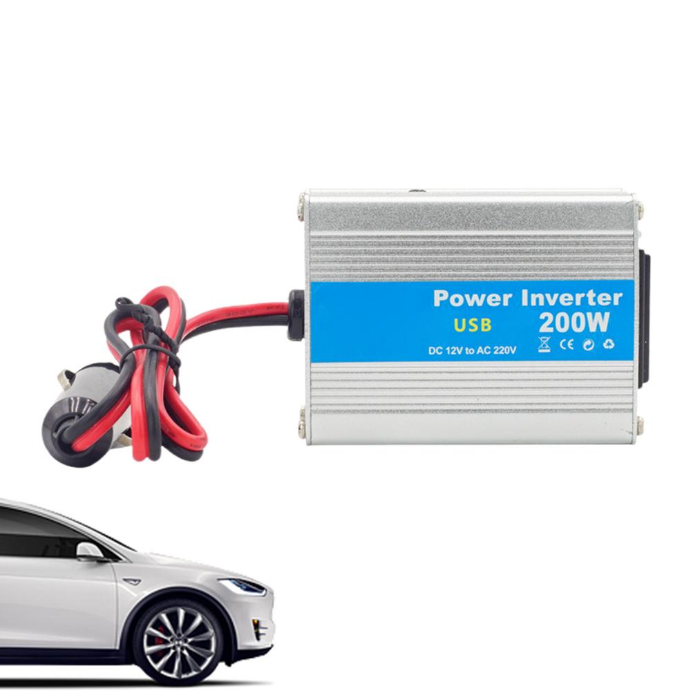Автомобильный инвертор постоянного тока 200 Вт Автомобильный инвертор DC12 в 220 В USB порты быстрой зарядки Автомобильное зарядное устройство с двумя портами USB для кемпинга и путешествий