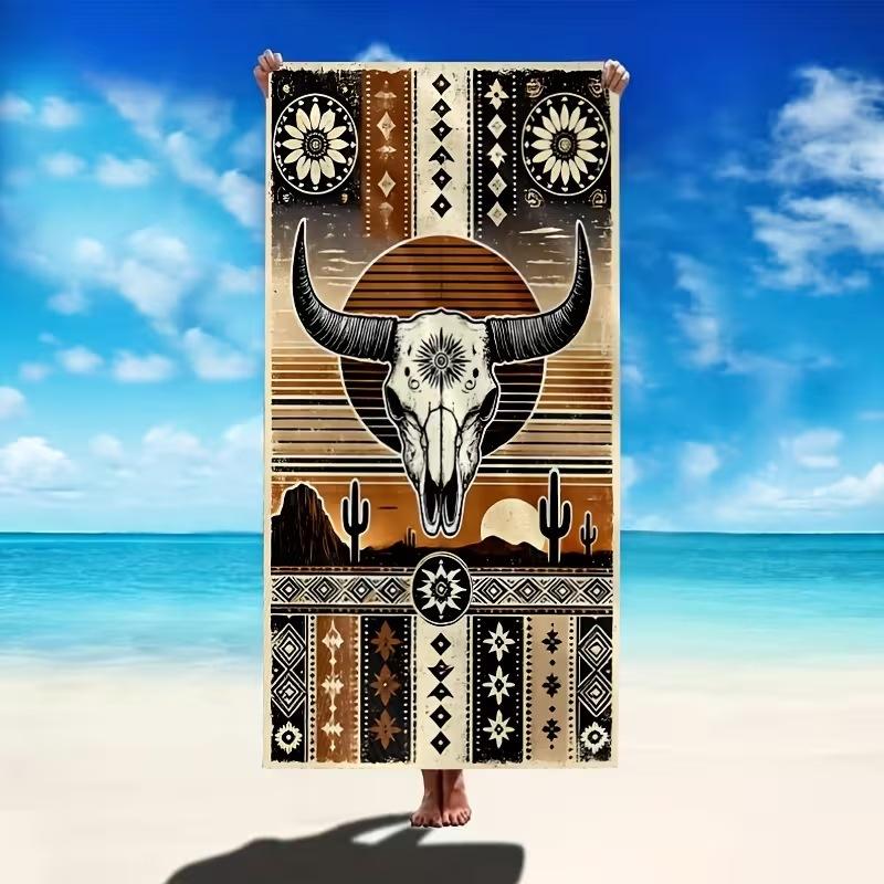Popular Summer Beach Towel Microfiber Absorbent Beach Towel Seaside Outdoor Vacation Sports Towel
