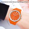 Simple Brand Analog Large Date Fluorescent Gift for High School Students Men's Watch, Design, Silicone, Sports, Waterproof, Stylish, Casual, Name,