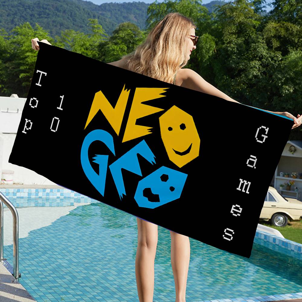 Микрофибровое пляжное полотенце с логотипом Neo Geo, впитывающее, быстросохнущее, мягкое, для йоги, плавания, курорта, альпинизма