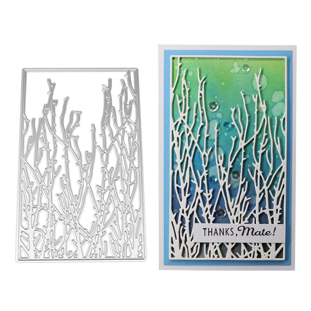 Rectangular Frame Coral Metal Silvery Stencil Embossing Cutting Dies For Diy Scrapbooking Paper Album Cards Making