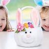 Корзина для хранения праздничных пасхальных конфет с ручкой и ушками кролика Пасхальные корзины для украшений Вечеринка Шоколад Праздничный носок