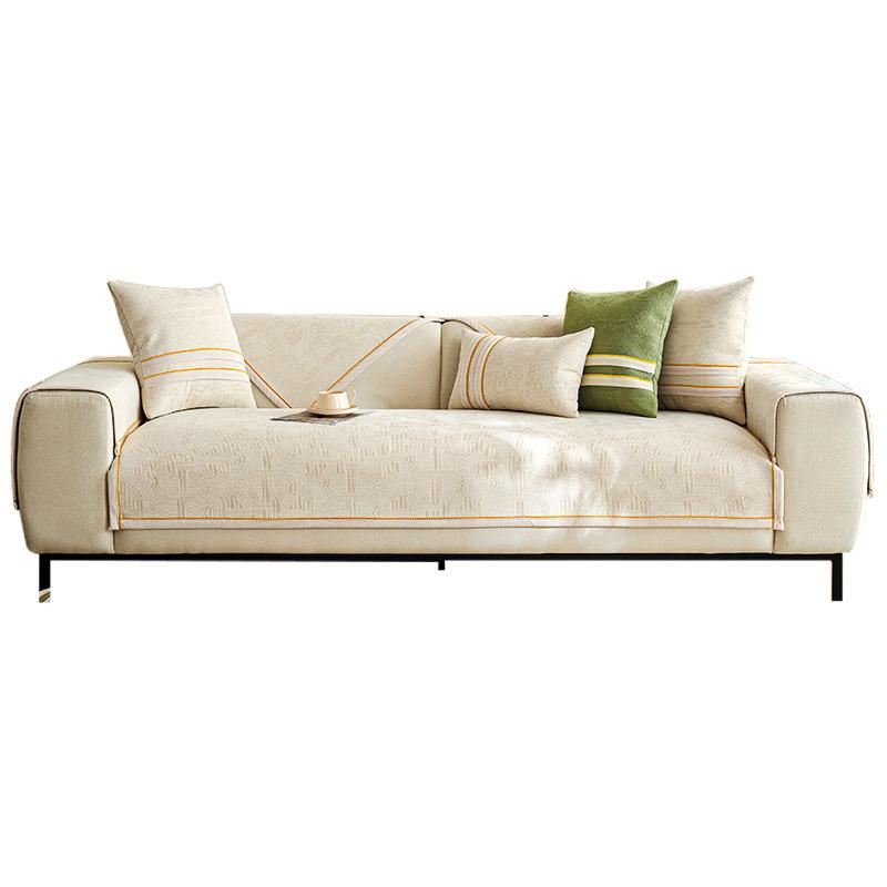 Подушка для дивана во французском кремовом стиле, универсальный нескользящий чехол для дивана на четыре сезона, подушка из синели, чехол на спинку, полотенце