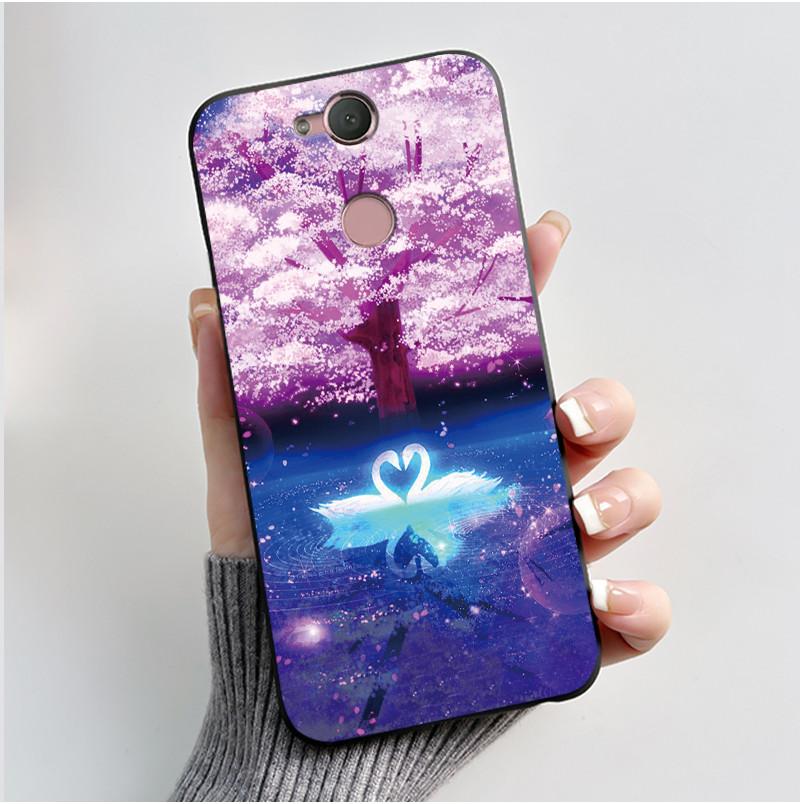 Милый Чехол Для Sony Xperia XA2 / Xperia XA2 Ultra Capa Coque Печатный Корпус Защитная Крышка Мягкий Силикон Мультяшный Черный Корпус