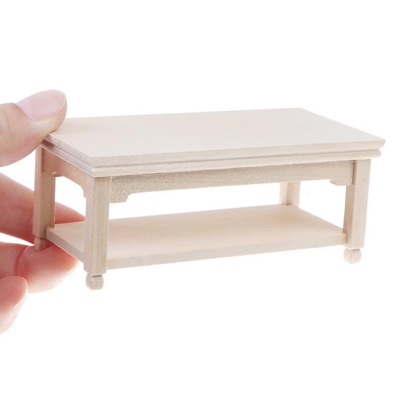 1:12 Miniature Doll House Coffee Table Furniture Wooden Mini Dining Table Toy