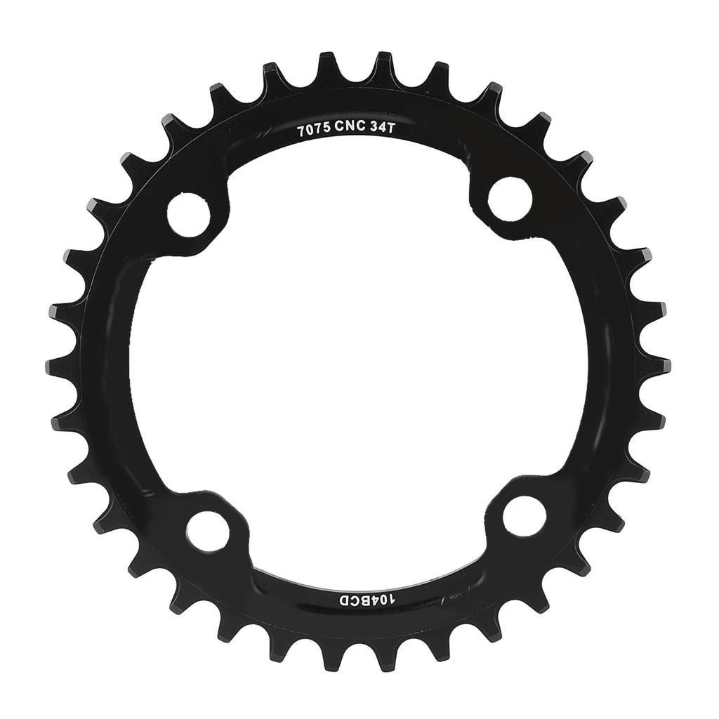 32Celsius34Celsius36Celsius38T BCD 104 Mountain Bike Steel Single Crank Chain   Repair Parts (Black 32T)