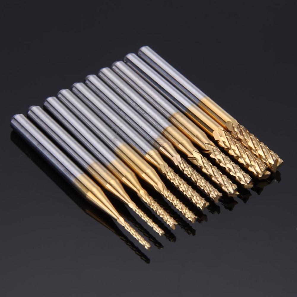 10 шт. Роторная борфреза быстрорежущая сталь роторный напильник сверло гравировальный резец шлифовальная головка фреза сверло гравировка