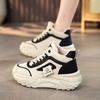 Высокие громоздкие кроссовки женские туфли осень новые модные брендовые универсальные толстые кроссовки для отдыха маленькие белые кроссовки