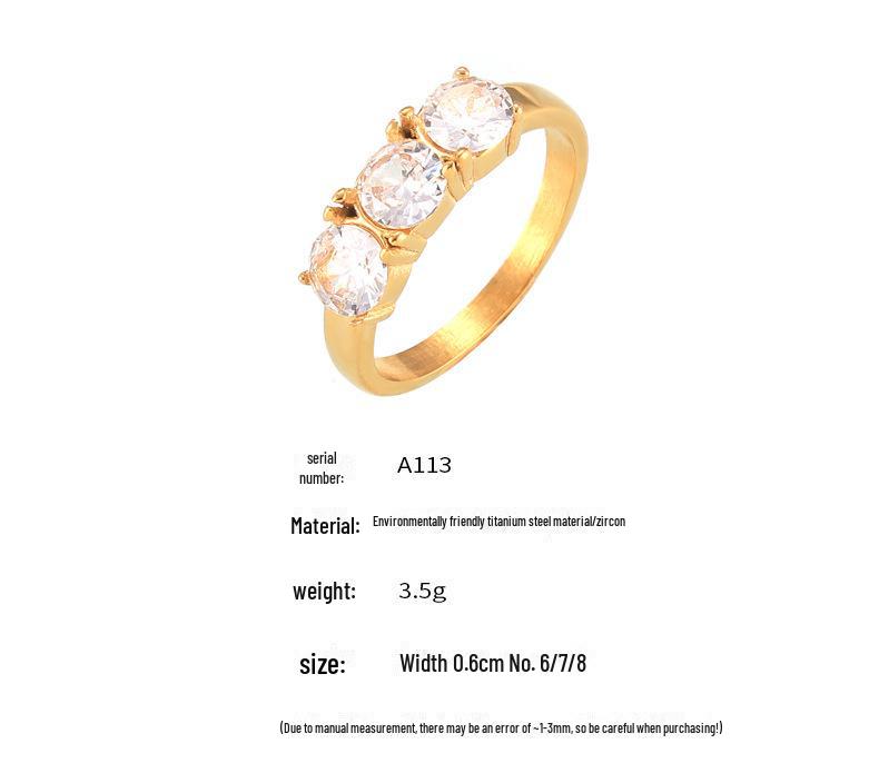 Кольцо из титановой стали с геометрическим узором и микробриллиантами в стиле ретро с покрытием из 18-каратного золота — стиль Chic All-Match