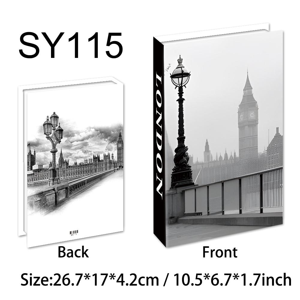 New York Paris London Series Luxury Fake Book Decoration Remote Control Storage Box Fashion Coffee Table Decoration Accessories