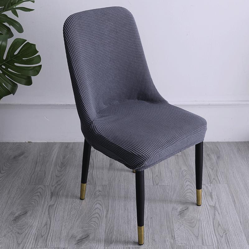 Curved Backrest Chair Cover, Semi-circular Dining Table Elastic Chair Cover