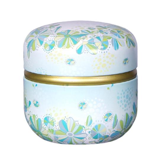 Tea Can Flower Print Wear-Resistant Tinplate Tin Can with Sealed Cover Home Storage