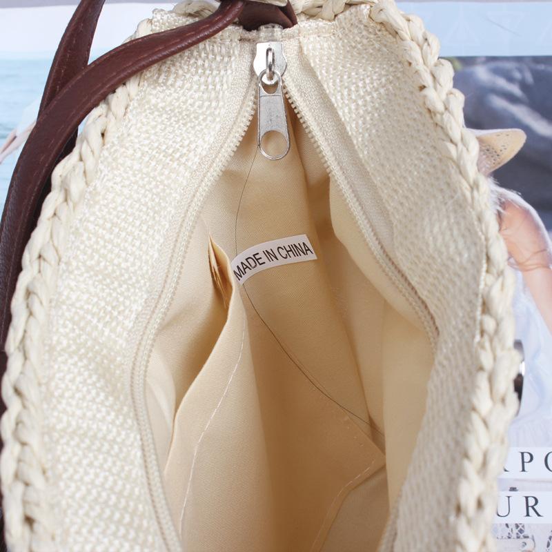 Летняя соломенная сумка для женщин, модные полукруглые сумки через плечо из ротанга, сумка-мессенджер ручной работы, дорожные пляжные сумки-тоут