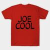 Мужская черная футболка с принтом Joe Cool, печать на бумаге для трансфера без вырезания, хлопковая футболка