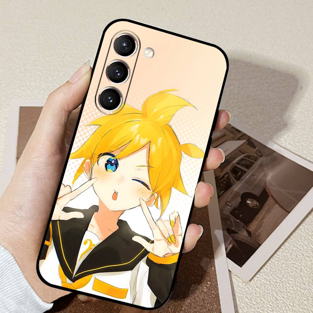 J-KagamineS Rin Len Phone Case Black Ultra-thin Shockproof Case For Samsung S24/S25/S22/S30/Note20/Lite/Ultra/5G/Plus/FE