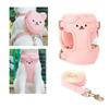 PPL Pet Dog Teddy Bear Backpack Harness Leash Set, Pink