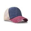 Breathable Mesh Sun Hat Color-blocked Snapback Hat Summer Baseball Cap