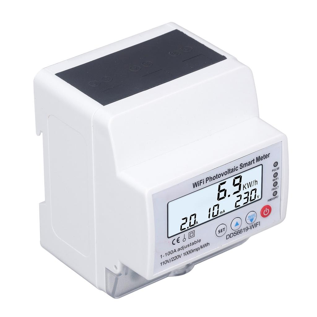 Фотоэлектрический интеллектуальный счетчик WiFi 110 В 220 В 1?100A таймер автоматического выключателя для Tuya 1PH 4P Solar двунаправленный