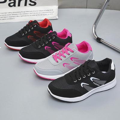 Женские сетчатые низкие повседневные кроссовки на шнуровке для людей среднего и пожилого возраста