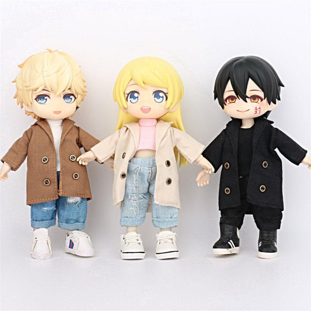 Long Coat OB11 Windbreaker Coat Warm Clothing Doll Clothes DIY Toy Doll Coat Jackets  Kids Gift