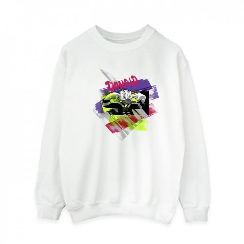 Disney Womens/Ladies Donald Duck Ear Plug Bright Sweatshirt