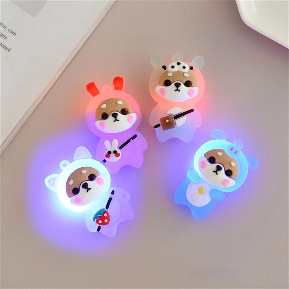 Doll Bear Pendant Shiba Inu Bag Key Chain Doll Pendant Keychain Key Rings Flashing Light Keychain