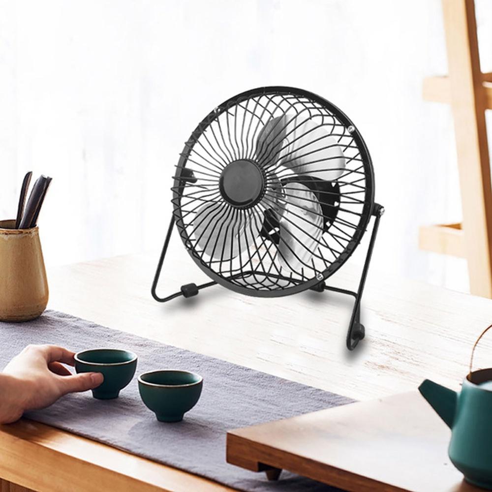 Newest 4 Inch Mini USB Desk Fan Small Quiet Personal Cooler USB Powered Portable Table Fan 360 Degree Rotatable
