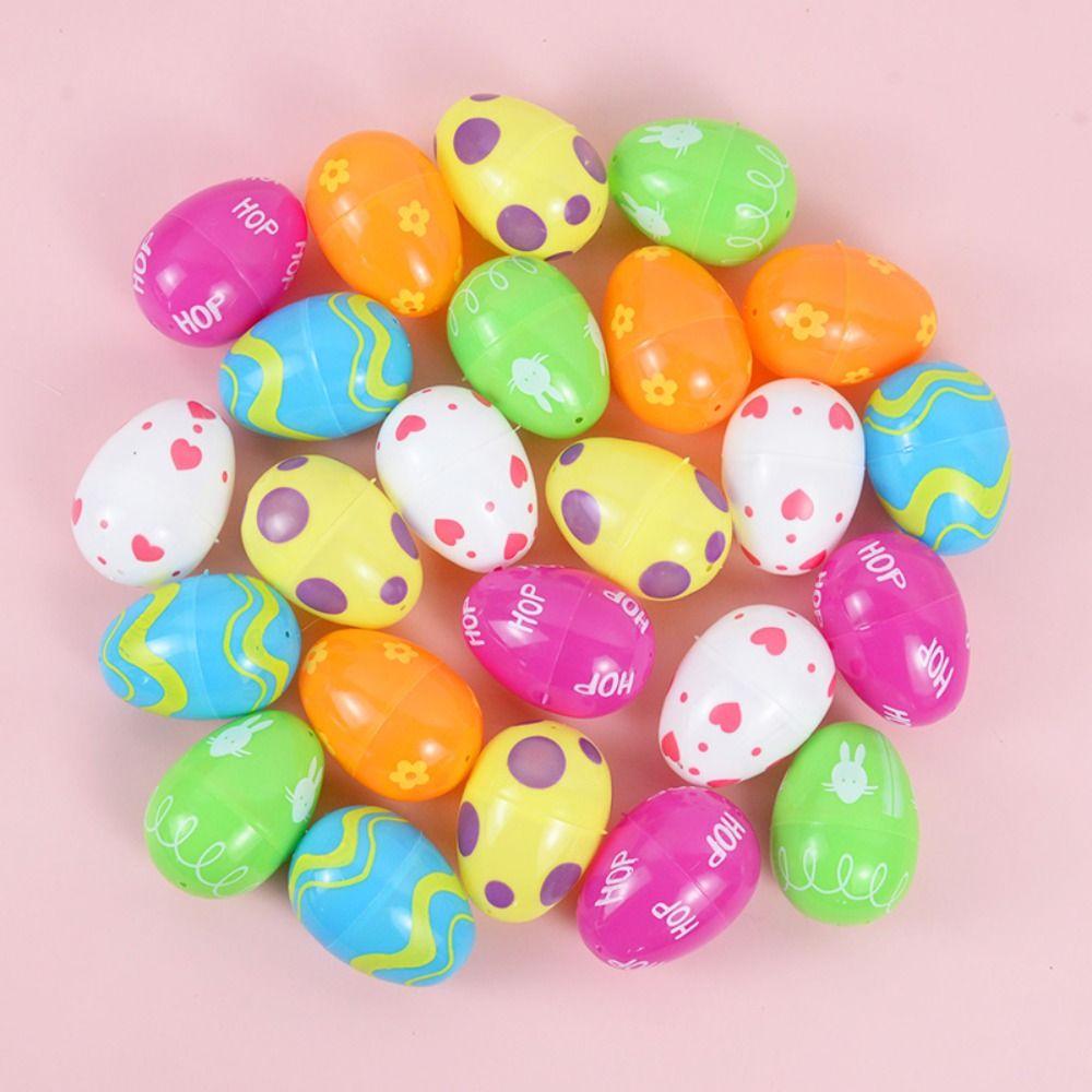 Children's Toys Colourful Easter Egg Fillable Easter Egg Plastic Assorted Eggs DIY Educational Toys