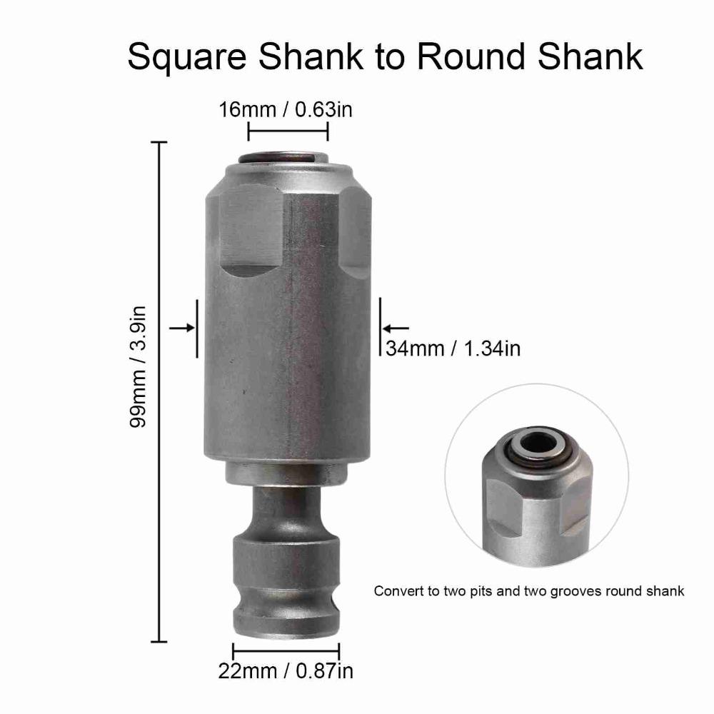 2 Pits 2 Grooves Impact Wrench Converter High Carbon Steel Wrench Adapter  Various Drill Types