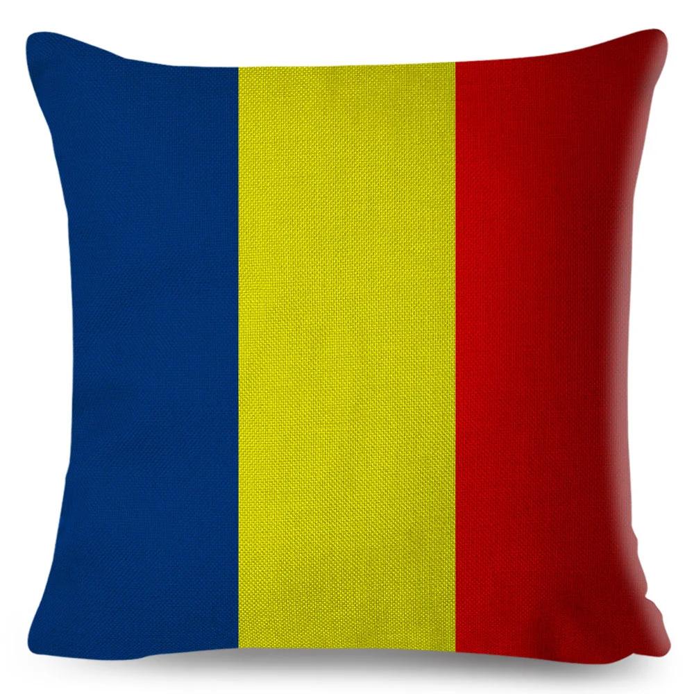 Чехол на подушку с национальным флагом в 50 стилях для дивана, декор для детской комнаты, наволочка с геометрическим принтом, наволочка из полиэстера 45x45 см