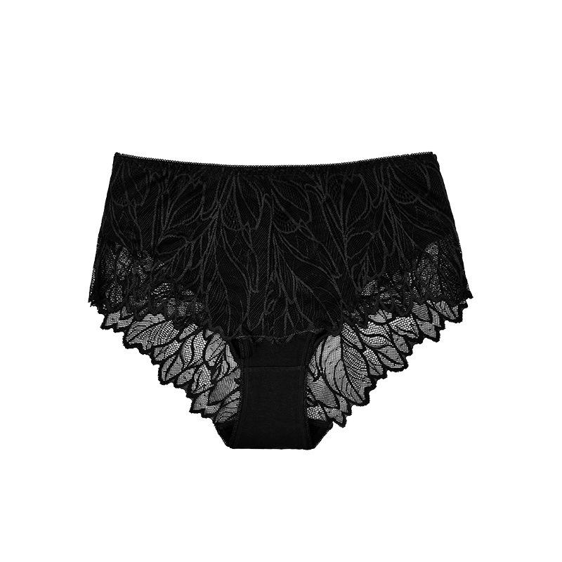 Ladies Spring and Summer Pure Cotton Lace High Waist Hip Cotton Antibacterial Crotch Underwear
