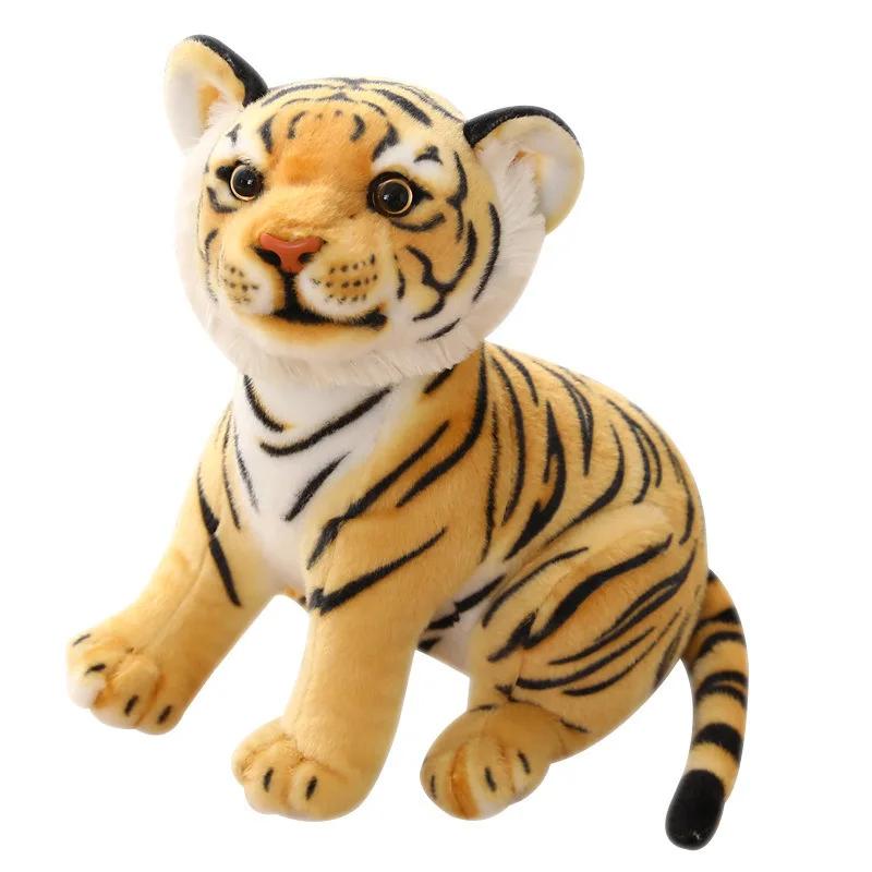 Simulation Baby Tiger Plush Toy Cute Stuffed Soft Wild Animal Forest Tiger Pillow Dolls Room Decro For Kids Boys Birthday Gift