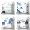 Ink Landscape Pillowcase Office Cushion Cover Living Room  Waist