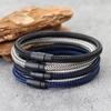 Minimalist Men Bangle Stainless Steel Wire 4 Colors Magnet Buckle Wrap Bracelet Outdoor Cool Biker Leisure Accessories Pulseria