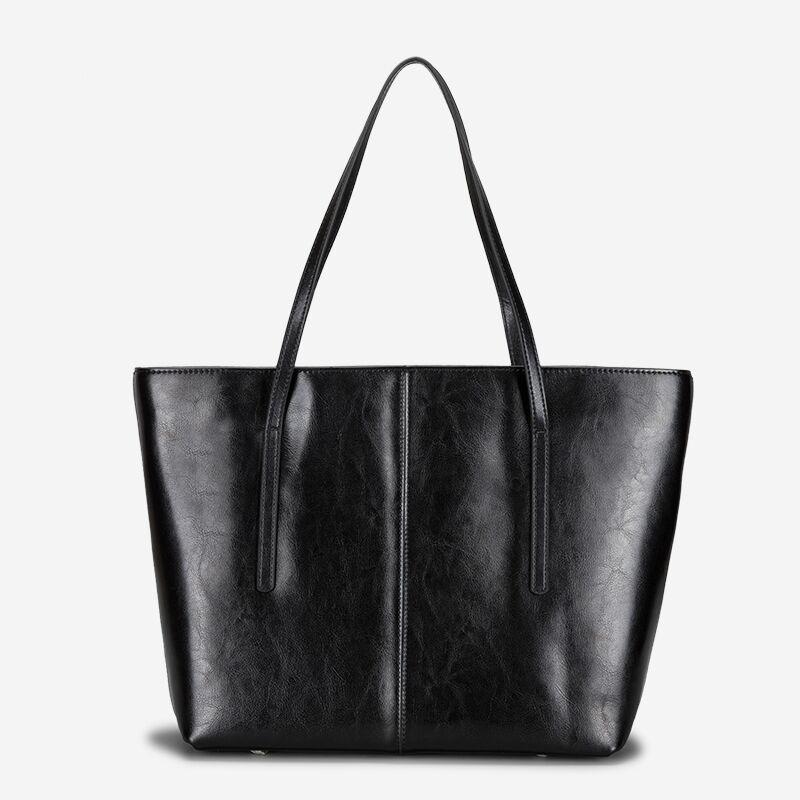 Large Bag Women's Shoulder Bag Commuter Tote Bag Cowhide Portable Large-capacity Women's Bag