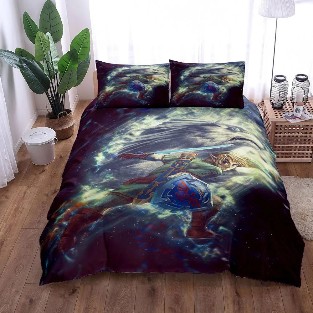 Midoriya Hero Academia Purple Duvet Cover Collection King Queen Double Full Twin Single Size With Bed Linen Collection