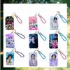 BTS Sliding Photocard Holder, Protective ID Badge Card Case with Braided Keychain Strap, Student Campus Bus Meal Card Protector Merch for ARMY