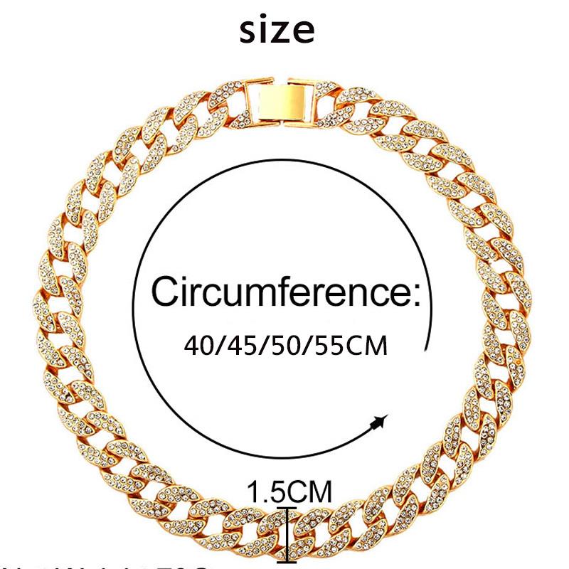 Miami Cuban Choker Link Chain Silver Plated Mens Hip Hop Necklace Jewelry