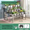Stainless Steel Multi-Tiered Balcony Plant Stand