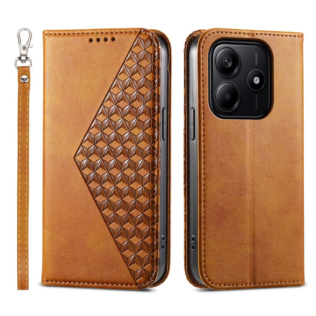 For Xiaomi Redmi Note 14 5G Case Calf Texture PU Leather Phone Cover with Wallet