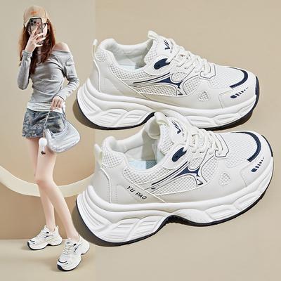 Модная женская обувь, весенне-осенняя обувь на толстой подошве, удобная женская повседневная обувь, нескользящая обувь на шнуровке