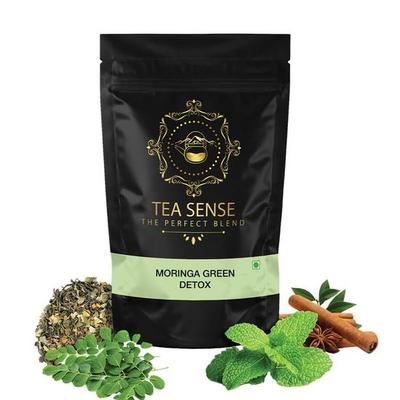 TEA SENSE Moringa Green Detox | Листовой | 100 г | Зеленый чай, моринга, мята и корица | Полезный и освежающий | 50+ чашек