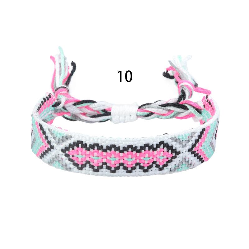 Непальский этнический ветроплетенный браслет с красочной бахромой, веревка для счастливой дружбы