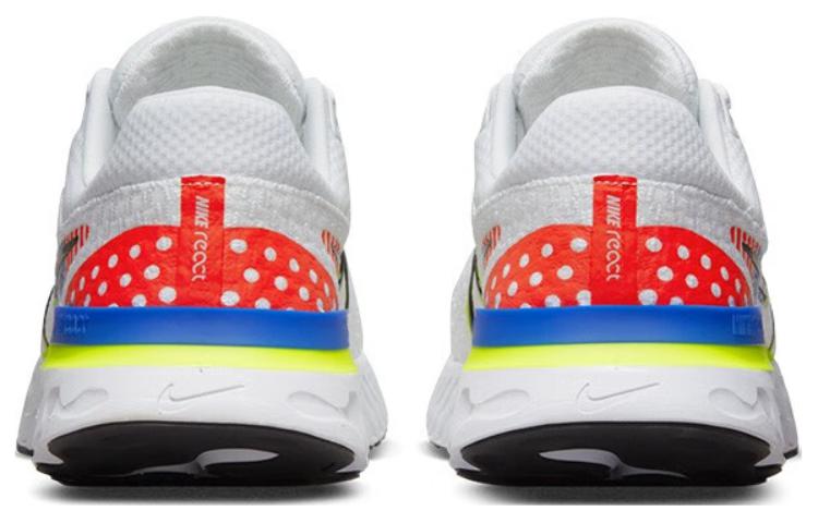 Nike React Infinity Run Flyknit 3 Premium Белый Вольт Гонщик Синий DX1629-100