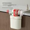 Wall-Mounted Trash Can with Lid for Bathroom, Toilet, Kitchen, or Household Use - High-End Crevice Storage Solution