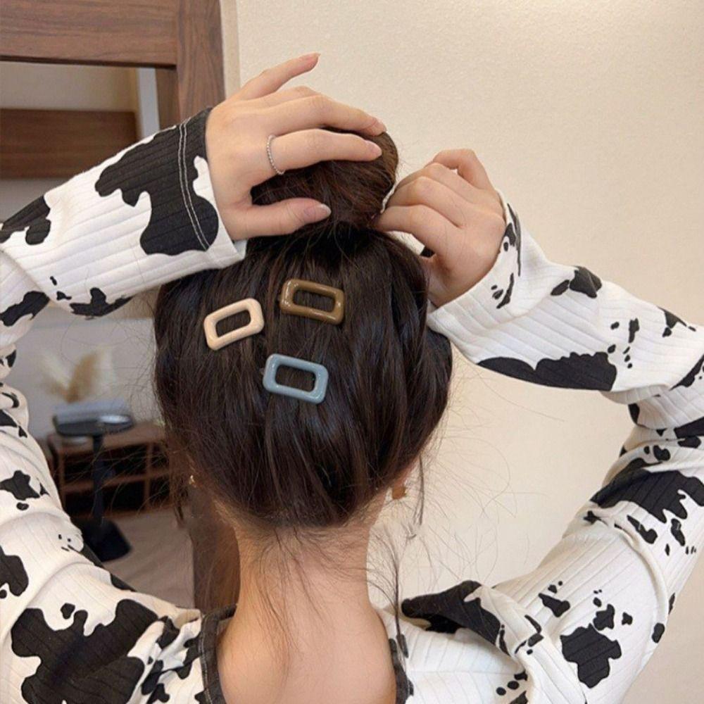 1 pair All Match Hair Clips Square Headwear High Quality Hair Accessories